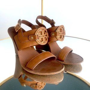 Tory Burch Tan Wedge Sandals